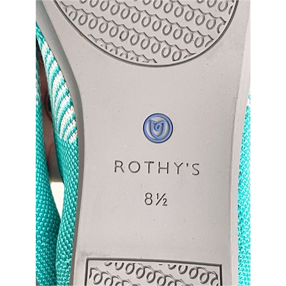 Rothy's Calypso Rare Retired Ballet Flat washable round-toe shoes in Teal - Picture 4 of 9